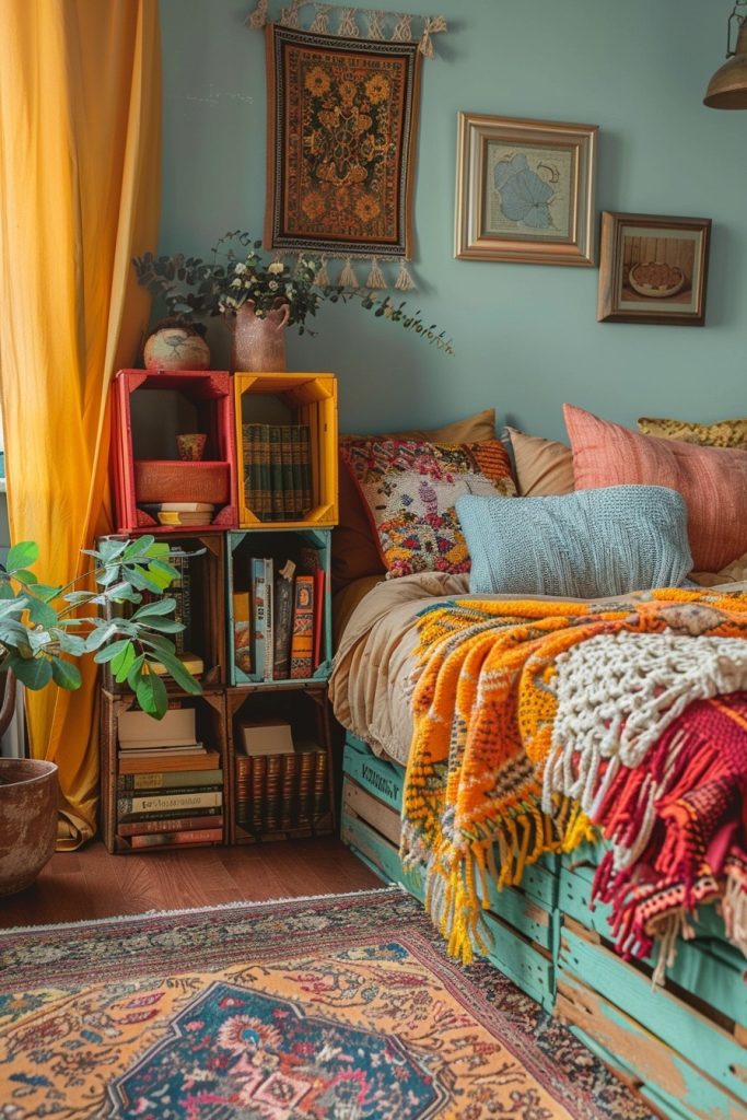 boho bedroom storage ideas01